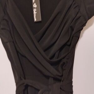 Elegant Black Wrap Dress
